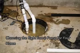 Choosing the Right Sump Pump for Your Home