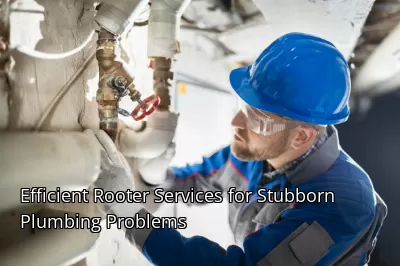 Efficient Rooter Services for Stubborn Plumbing Problems